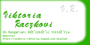 viktoria raczkovi business card